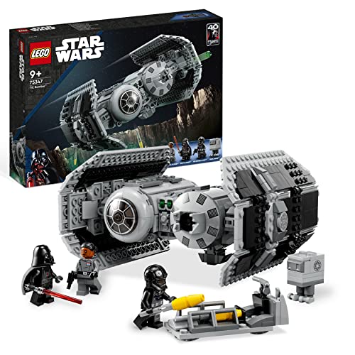 LEGO Star Wars TIE Bombe Modellbausatz mit Darth Vader Minifigur mit Lichtschwert und Gonk-Droide, baubares Spielzeug mit Starfighter als Geschenk 75347 von LEGO