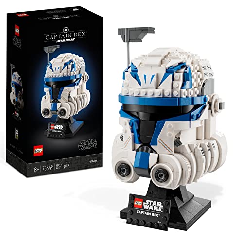 LEGO Star Wars Captain Rex Helm Set, The Clone Wars Modell Sammlerstück für Erwachsene, 2023 Serie, Erinnerungsstück und Geschenk-Idee 75349 von LEGO
