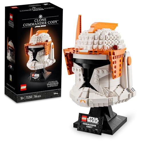 LEGO Star Wars Clone Commander Cody Helm Set für Erwachsene, The Clone Wars Erinnerungsstück der 2023 Serie, Geschenk für die Sammlung, Deko-Modell 75350 von LEGO