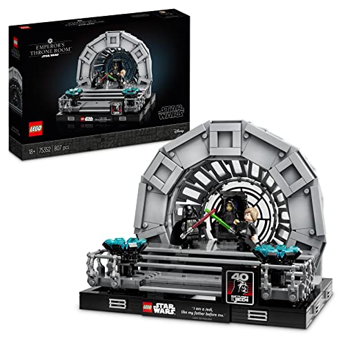 LEGO Star Wars Thronsaal des Imperators – Diorama, Rückkehr der Jedi-Ritter 40. Jubiläums Set, Sammlerstück Geschenk für Erwachsene mit Luke Skywalker und Darth Vader Minifiguren 75352 von LEGO
