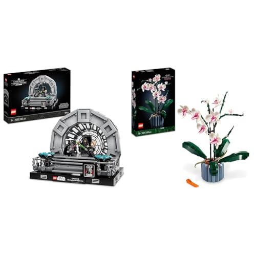 LEGO 75352 Star Wars Thronsaal des Imperators – Diorama & 10311 Icons Orchidee von LEGO