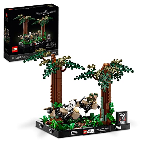 LEGO 75353 Star Wars Verfolgungsjagd auf Endor – Diorama Set, Rückkehr der Jedi-Ritter mit Luke Skywalker, Prinzessin Leia & Scout Trooper und Speeder Bikes, 40-jähriges Jubiläum LEGO 75353 Star Wars Verfolgungsjagd auf Endor – Diorama Set, Rückkehr der Jedi-Ritter mit Luke Skywalker, Prinzessin Leia & Scout Trooper und Speeder Bikes, 40-jähriges Jubiläum von LEGO