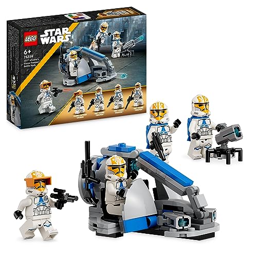 LEGO Star Wars Ahsokas Clone Trooper der 332. Kompanie – Battle Pack, The Clone Wars Spielzeug-Set mit Speeder-Fahrzeug inkl. Shootern und Minifiguren, kleine Geschenkidee für Kinder ab 6 Jahren 75359 von LEGO