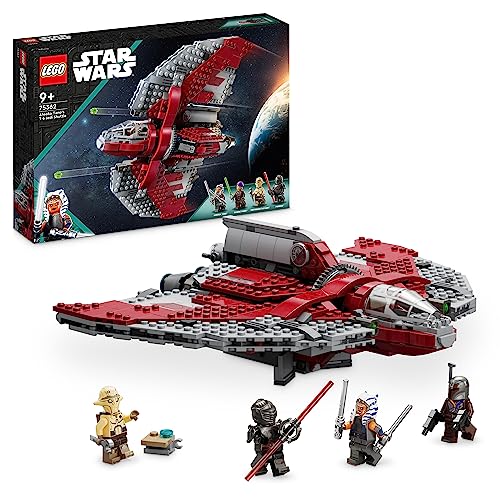 LEGO Star Wars Ahsoka Tanos T-6 Jedi Shuttle Set, baubares Raumschiff-Spielzeug mit 4 Minifiguren inkl. Sabine Wren und Marrok mit Lichtschwertern, Geschenk für Fans der Ahsoka-Serie 75362 von LEGO