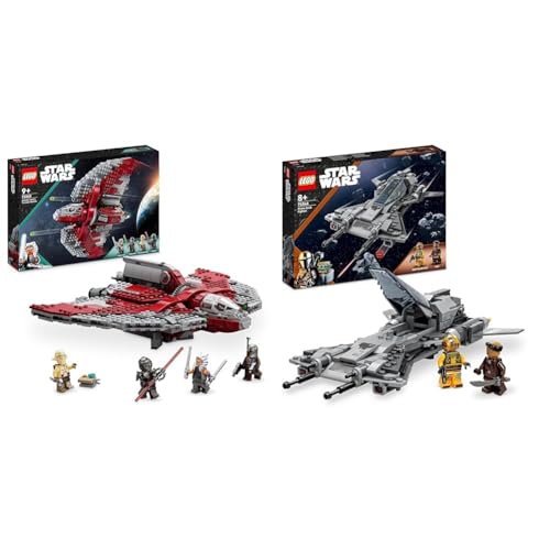 LEGO 75362 Star Wars Ahsoka Tanos T-6 Jedi Shuttle Set & 75346 Star Wars Snubfighter der Piraten Set, The Mandalorian Staffel 3 von LEGO