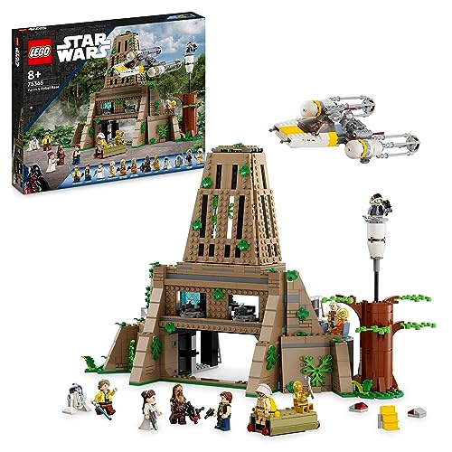 LEGO Star Wars: Eine Neue Hoffnung Rebellenbasis auf Yavin 4 mit 10 Minifiguren, darunter Luke Skywalker, Prinzessin Leia, Chewbacca, Plus 2 Droidenfiguren, Y-Wing Starfighter und Kommandoraum 75365 von LEGO
