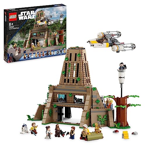 LEGO 75365 Star Wars: Eine Neue Hoffnung Rebellenbasis auf Yavin 4 mit 10 Minifiguren, darunter Luke Skywalker, Prinzessin Leia, Chewbacca, Plus 2 Droidenfiguren, Y-Wing Starfighter und Kommandoraum von LEGO