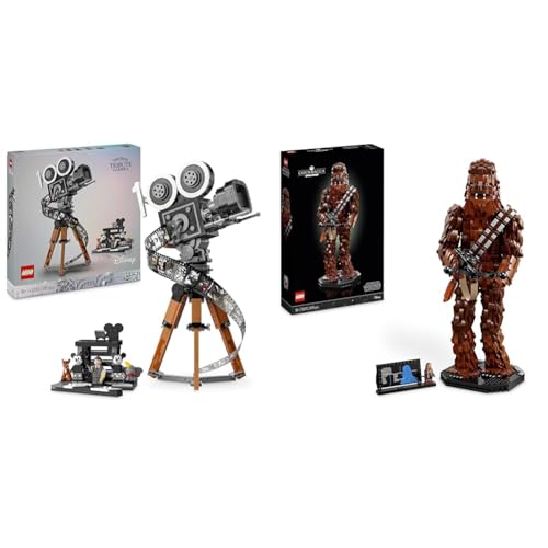 LEGO 75371 Star Wars Chewbacca, Wookie-Figur zum Sammeln, Bogenspanner & 43230 Disney Kamera – Hommage an Walt Disney, Set zum 100-jährigen Jubiläum LEGO 75371 Star Wars Chewbacca, Wookie-Figur zum Sammeln, Bogenspanner & 43230 Disney Kamera – Hommage an Walt Disney, Set zum 100-jährigen Jubiläum von LEGO