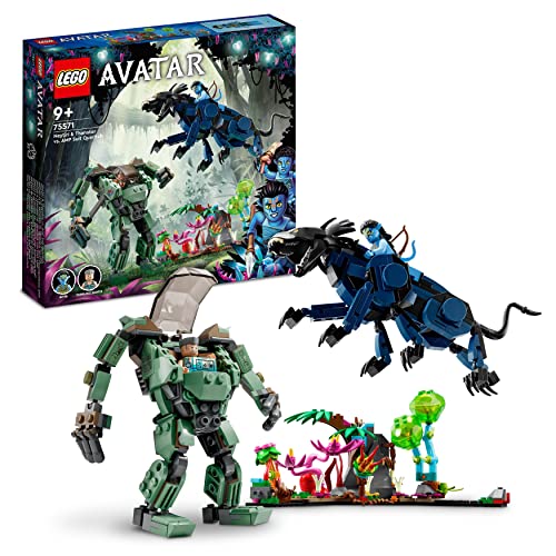 LEGO 75571 Avatar Neytiri und Thanator vs. Quaritch im MPA, baubares Action-Spielzeug mit Tierfigur und Pandora-Filmszene 2022, Geschenk für Kinder von LEGO