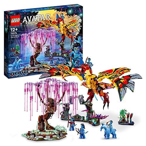 LEGO Avatar Toruk Makto und der Baum der Seelen, baubares Spielzeug mit 4 Minifiguren und fantastischen Tierfiguren, eine im Dunkeln leuchtende Pandora-Szene, 2022 Film-Set 75574 von LEGO