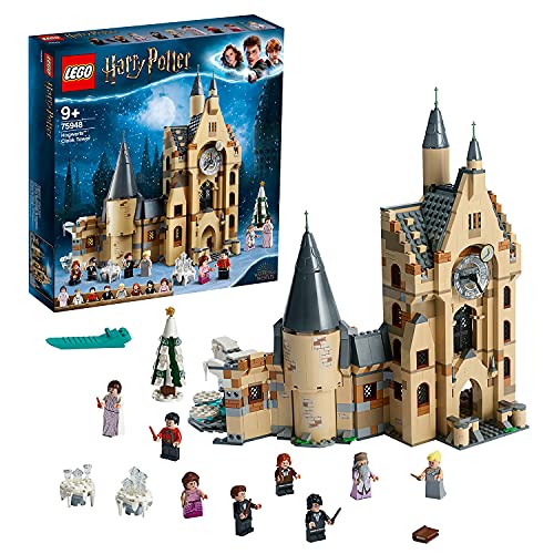 LEGO 75948 Harry Potter Hogwarts Uhrenturm Spielzeug kompatibel mit der Großen Halle und der Peitschenden Weide Sets von LEGO