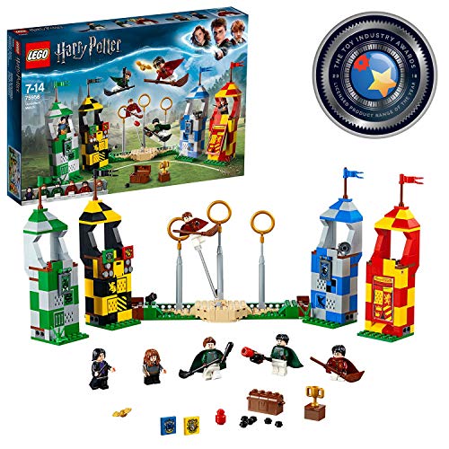 LEGO 75956 Harry Potter Quidditch Turnier Bauset, Gryffindor, Slytherin, Ravenclaw und Hufflepuff Türme, Harry Potter Spielzeuggeschenke von Lego Harry Potter
