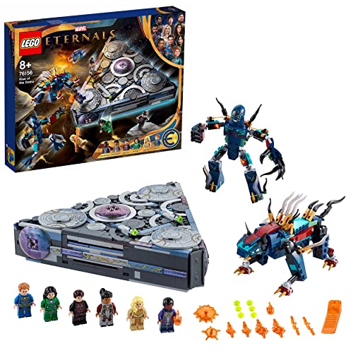 LEGO 76156 Marvel Aufstieg des Domo, Superhelden-Raumschiff aus dem Film The Eternals und 2 Deviant-Figuren, Spielzeug, Geschenkidee von LEGO