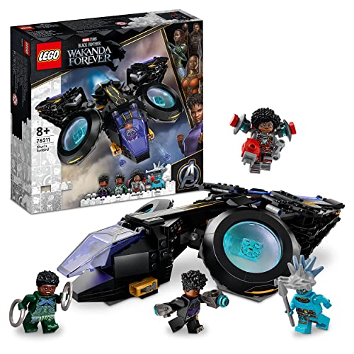 LEGO 76211 Marvel Shuris Sonnenvogel, Black Panther Spielzeug zum Bauen, Luftschiff für Kinder, Wakanda Forever Set, Avengers Superhelden Geschenk von LEGO