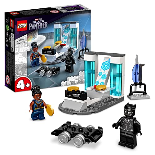 LEGO 76212 Marvel Shuris Labor, Black Panther Lernspielzeug zum Bauen mit Minifiguren, Spielzeug für Mädchen und Jungen ab 4 Jahren, Avengers Geschenk von LEGO