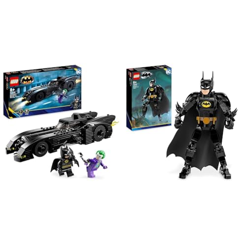 LEGO 76224 DC Batmobile: Batman verfolgt den Joker Set & 76259 DC Batman Baufigur, Superhelden Action Figur und Dekoration von LEGO