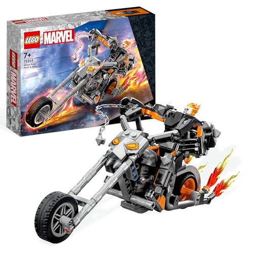 LEGO 76245 Marvel Ghost Rider mit Mech & Bike, Superhelden Motorrad Spielzeug zum Bauen mit Kette und Action-Figur, Geschenk für Kinder ab 7 Jahren LEGO 76245 Marvel Ghost Rider mit Mech & Bike, Superhelden Motorrad Spielzeug zum Bauen mit Kette und Action-Figur, Geschenk für Kinder ab 7 Jahren von LEGO