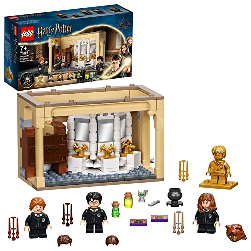 LEGO 76386 Harry Potter Hogwarts: Misslungener Vielsaft-Trank Set zum 20. Jubiläum mit Harry als goldene Minifigur, Fanartikel von LEGO