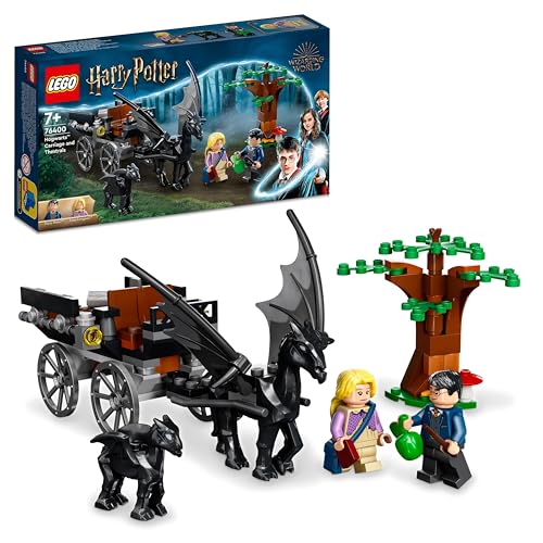 LEGO 76400 Harry Potter Hogwarts Kutsche mit Thestralen, Spielzeug-Set mit Minifiguren, wie Luna Lovegood und Pferde-Figuren, Idee für Geschenk von LEGO