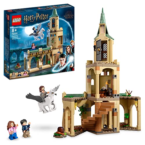 LEGO 76401 Harry Potter Hogwarts: Sirius’ Rettung, Spielzeug-Set aus der Gefangene von Askaban mit Harry und Hermine-Minifiguren, Schloss-Erweiterung mit Einer Hippogreif-Tierfigur von LEGO