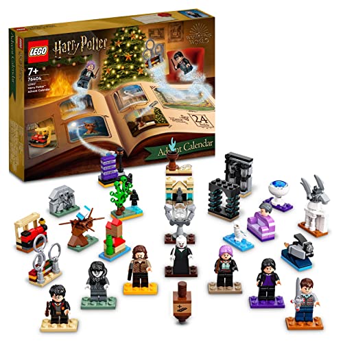LEGO 76404 Harry Potter Adventskalender 2022 mit Brettspiel, 7 Minifiguren, Film-Szenen und Spielzeug Zubehör, magisches frühes Geschenk für Weihnachten von LEGO