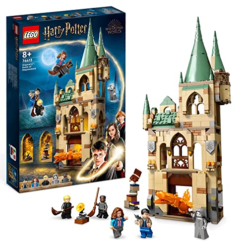 LEGO Harry Potter Hogwarts: Raum der Wünsche, Schloss-Spielzeug mit verwandlungsfähiger Feuerschlangen-Figur, Modular Building der Heiligtümer des Todes 76413 von LEGO