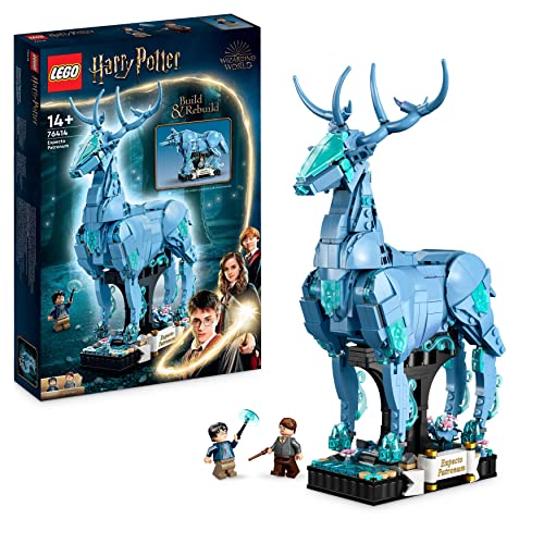 LEGO Harry Potter Expecto Patronum, 2 in 1 Hirsch und Wolf Figur, 2-in-1 Figuren-Set, Spielzeug zum Sammeln, Bauen und als Dekoration, Geschenk und Zubehör für Teens, Männer und Frauen 76414 von LEGO