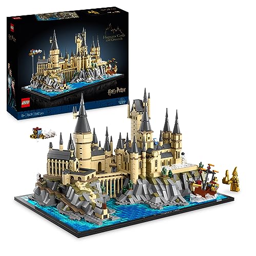 LEGO Harry Potter Schloss Hogwarts mit Schlossgelände - Set zum Sammeln für Erwachsene inkl. Hauptturm & Astronomieturm, Kammer des Schreckens & Architekt Minifigur - 76419 von LEGO