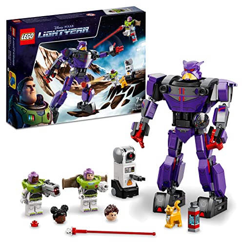 LEGO 76831 Disney and Pixar’s Lightyear Duell mit Zurg Weltraum-Spielzeug zum Bauen ab 7 Jahre, mit Mech-Action-Figur und Buzz-Minifigur LEGO 76831 Disney and Pixar’s Lightyear Duell mit Zurg Weltraum-Spielzeug zum Bauen ab 7 Jahre, mit Mech-Action-Figur und Buzz-Minifigur von LEGO