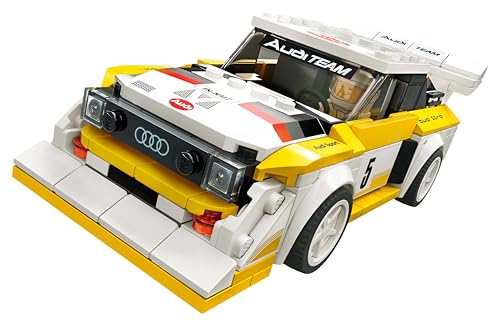 LEGO 76897 Speed Champions 1985 Audi Sport Quattro S1 Rennwagenspielzeug, mit Rennfahrer Minifigur, Rennwagen Bauset von LEGO