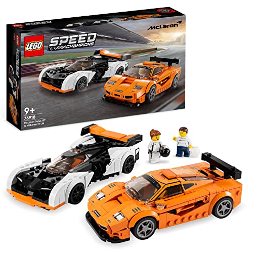 LEGO Speed Champions McLaren Solus GT & McLaren F1 LM, 2 ikonische Rennwagen Spielzeuge, Hypercar Modellbausatz, Auto-Sammlerstück Set 76918 von LEGO