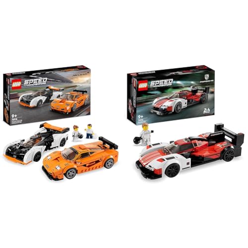 LEGO 76918 Speed Champions McLaren Solus GT & McLaren F1 LM, 2 ikonische Rennwagen Spielzeuge & 76916 Speed Champions Porsche 963, Modellauto-Bausatz von LEGO