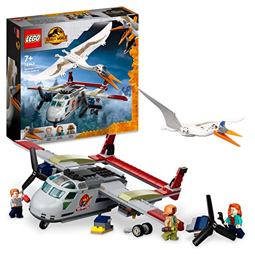 LEGO 76947 Jurassic World Quetzalcoatlus: Flugzeug-Überfall, Dinosaurier Spielzeug mit Figuren, Geschenk für Kinder ab 7 Jahre von LEGO