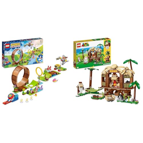 LEGO 76994 Sonic The Hedgehog Sonics Looping-Challenge in der Green Hill Zone & 71424 Super Mario Donkey Kongs Baumhaus von LEGO
