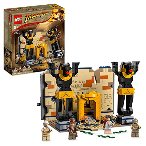 LEGO Indiana Jones Flucht aus dem Grabmal Konstruktionsspielzeug mit Tempel und Mumie Minifigur, Jäger des verlorenen Schatzes Film-Set, Geschenk-Idee für Kinder 77013 von LEGO