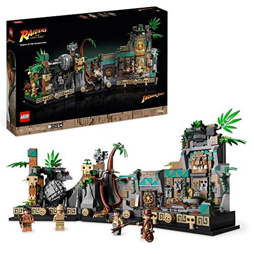 LEGO 77015 Indiana Jones Tempel des goldenen Götzen Modellbausatz für Erwachsene, Jäger des verlorenen Schatzes Film-Set mit interaktiven Funktionen und Minifiguren von LEGO