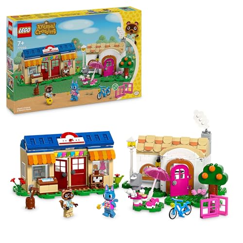 LEGO Animal Crossing Nooks Laden und Sophies Haus Set, kreatives Spielzeug für Kinder mit 2 Mini-Figuren aus der Videospielreihe, Geschenk für Mädchen und Jungen ab 7 Jahren 77050 von LEGO