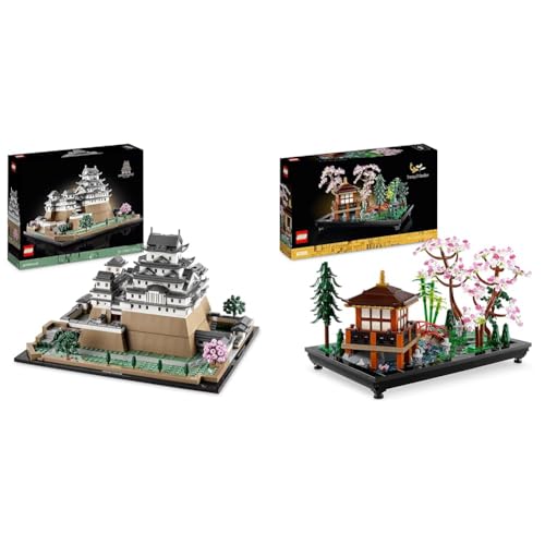 LEGO Architecture Burg Himeji, Modellbausatz für Erwachsene, Wahrzeichen-Kollektion & Icons Garten der Stille, Botanical Zen-Garten-Set für Erwachsene mit Lotusblumen von LEGO