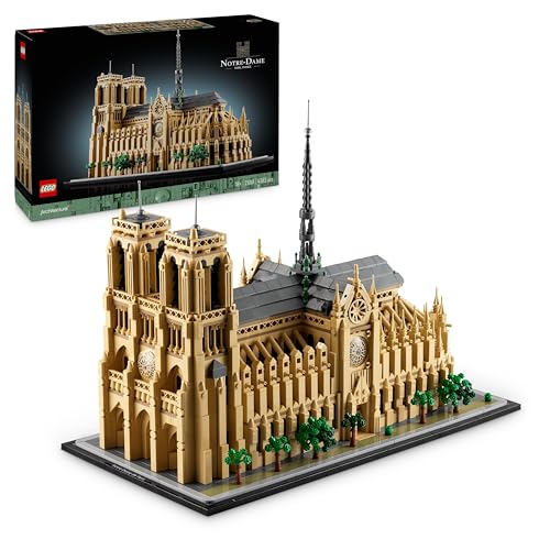 LEGO Architecture Notre-Dame de Paris, Sammlerstück für Erwachsene, Souvenir aus Frankreich, Geschenk für Frauen, Männer, Globetrotter und alle Geschichtsbegeisterten, architektonische Modellbau 21061 von LEGO
