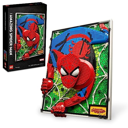 LEGO Art The Amazing Spider-Man 31209 Build & Display Home Decor Wall Art Kit, nostalgisches Superhelden-Geschenk für Erwachsene oder Schulanfang, Geschenk für Teenager-Spider-Man-Fans LEGO Art The Amazing Spider-Man 31209 Build & Display Home Decor Wall Art Kit, nostalgisches Superhelden-Geschenk für Erwachsene oder Schulanfang, Geschenk für Teenager-Spider-Man-Fans von LEGO