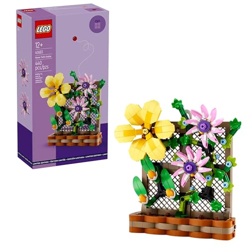 LEGO Blumenspalier Display 40683 – Frühlingsblumen-Heimdekor-Set mit lebendigen Blüten und Rankgitter-Details für Kinder und Erwachsene (440 Stück) von LEGO