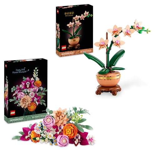 LEGO Blumendekor-Bundle – Enthält die Mini-Orchidee (10343) & den Schönen Rosafarbenen Blumenstrauß (10342) – Kunstblumen Bausätze – Zimmerdekoration – Geschenk zum Valentinstag für Frauen & Männer LEGO Blumendekor-Bundle – Enthält die Mini-Orchidee (10343) & den Schönen Rosafarbenen Blumenstrauß (10342) – Kunstblumen Bausätze – Zimmerdekoration – Geschenk zum Valentinstag für Frauen & Männer von LEGO