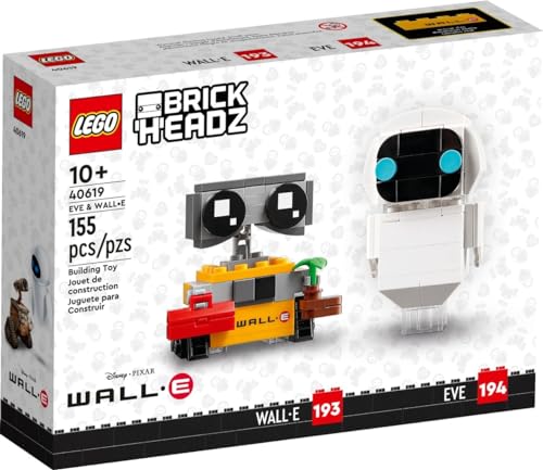 LEGO Brickheadz Disney Eve #194 und Wall-E #193 Set 40619, Mehrfarbig von LEGO