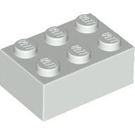 LEGO Bricks 3002 City Ziegelstein, 2 x 3 Drehpunkte, 20 Stück, hellgrau von LEGO