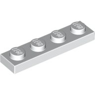 LEGO Bricks Bügeleisen (20 Stück, 1 x 4 Zapfen), Weiß von LEGO
