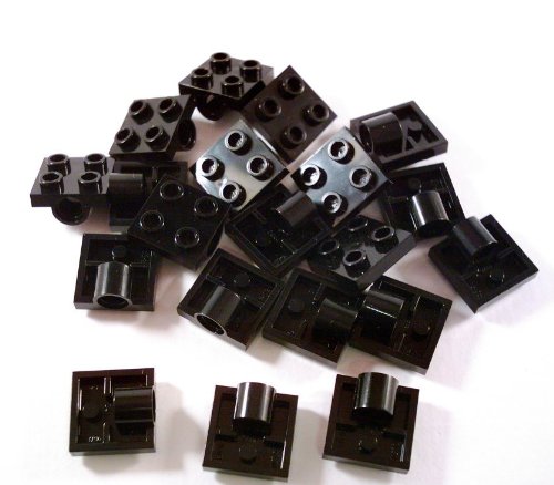 LEGO Bricks – Bügeleisen mit Horizontal für Schaltwerkauge in Einer Seite (20 Stück, 2 x 2 Zapfen), Schwarz von LEGO