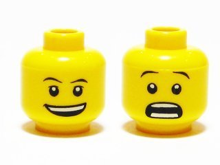 LEGO CITY - 10 seltene KÖPFE mit Doppelgesicht (hinten und vorne bedruckt) für Minifiguren Sammelfiguren von LEGO