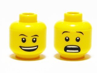 LEGO CITY - 10 seltene KÖPFE mit Doppelgesicht (hinten und vorne bedruckt) für Minifiguren Sammelfiguren von LEGO