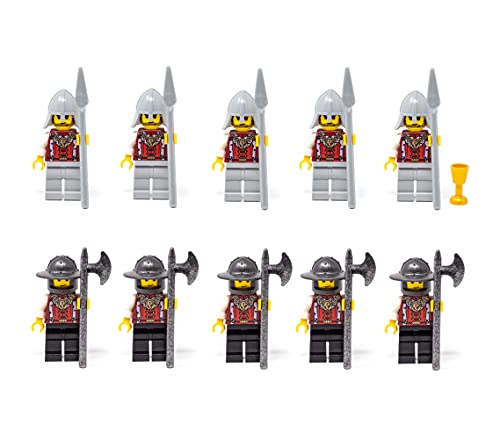 LEGO Castle, Kingdoms, Ritter: Armee mit 2 x 5 Löwenritter mit Speeren und Hellebarden und Königin, Set mit 11 Figuren LEGO Castle, Kingdoms, Ritter: Armee mit 2 x 5 Löwenritter mit Speeren und Hellebarden und Königin, Set mit 11 Figuren von LEGO