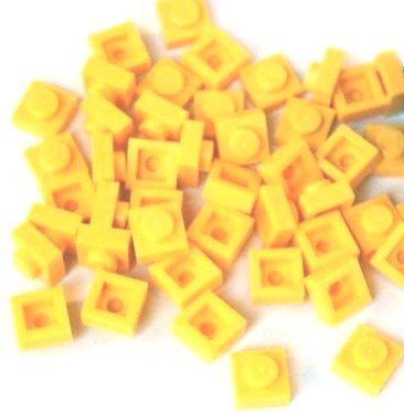 LEGO City - 50 Stück Platte 1x1 in Gelb. von LEGO